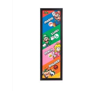 Super Mario Bros Video Game Wood Framed Wall Art Decor Gameroom Arcade Poster
